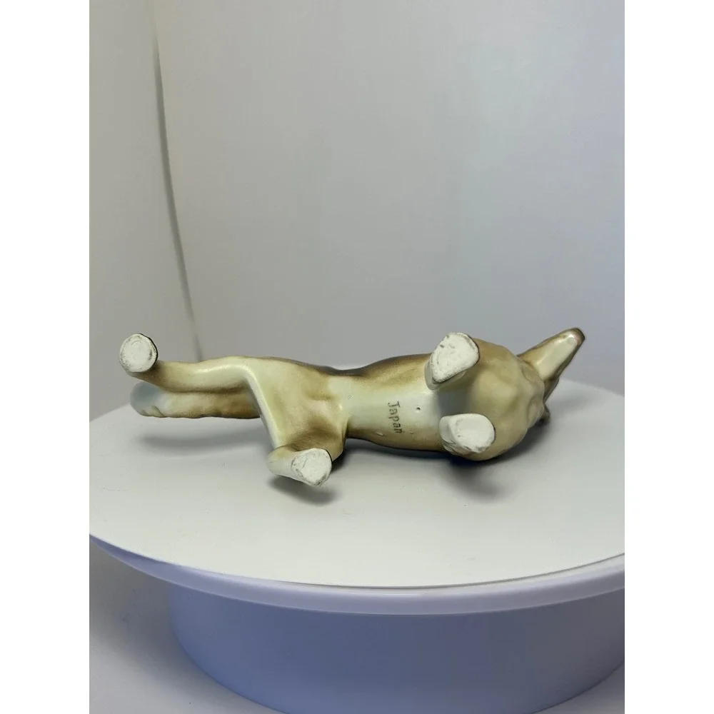 Vintage German Shepherd Dog Figurine Ceramic Japan Porcelain‎ Standing Statue